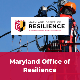 A clickable tile displaying the words 'Maryland Office of Resilience' and the office's logo