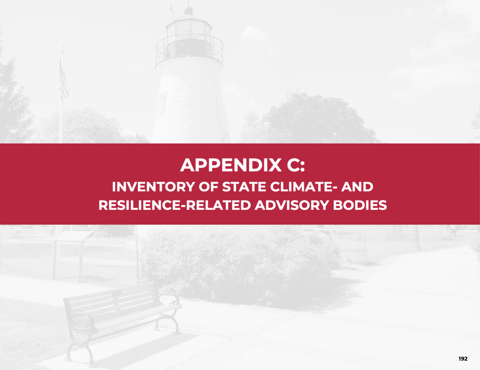 The cover image of Appendix C of the Resilient Maryland strategy document