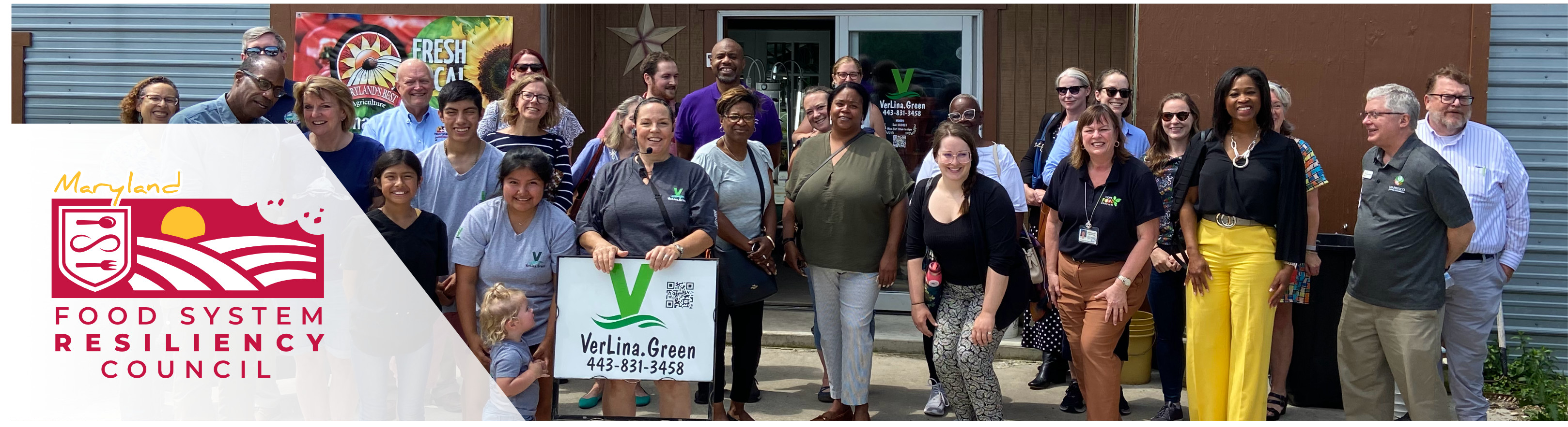 Header image featuring the FSRC logo and a photo of the Council members posing outside a food distribution center